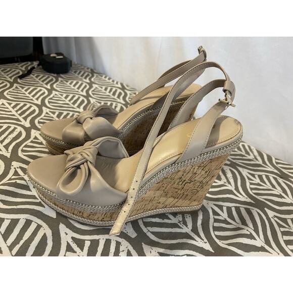 Aldo Beige Platform Shoes with Bow size 10 - Picture 2 of 4